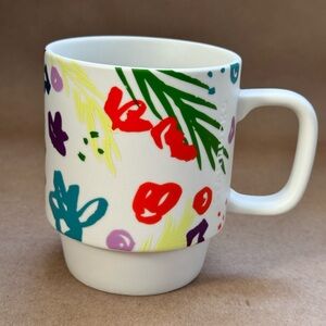 2016 Starbucks Spring Abstract Floral Stackable Coffee Mug. 12 oz